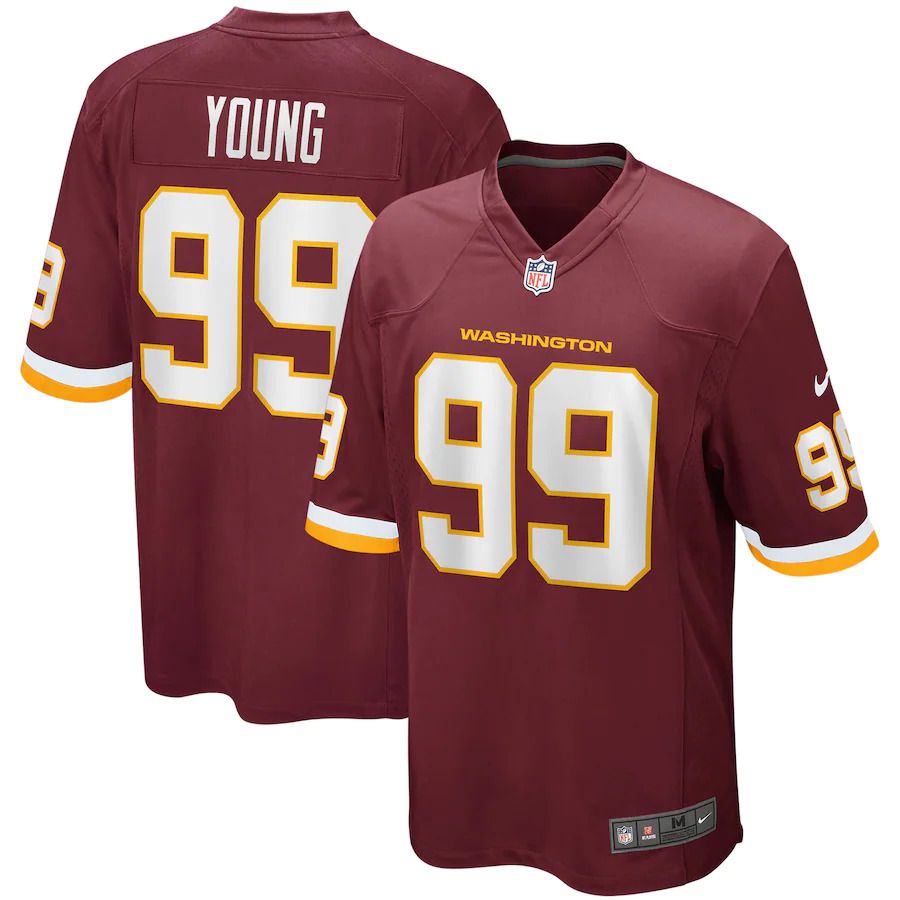 Men Washington Redskins #99 Chase Young Nike Burgundy Player Game NFL Jersey->washington redskins->NFL Jersey